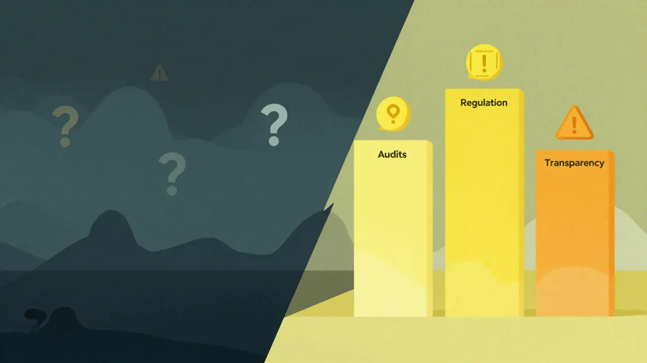 Graphic comparing opaque vs transparent crypto exchanges