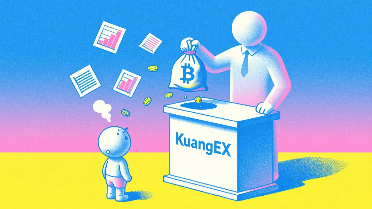 Risograph art showing a ghostly scammer stealing crypto funds