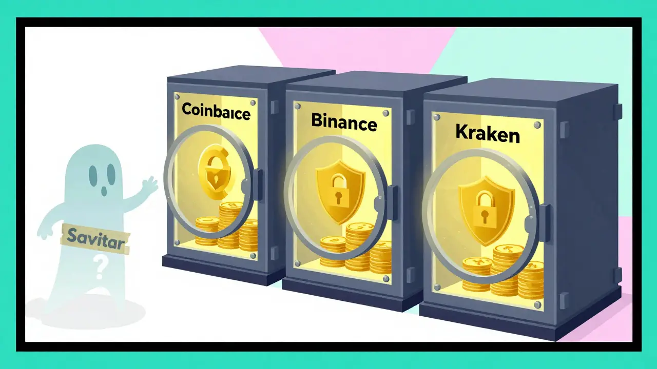 Secure vaults for major exchanges vs crumbling ghost structure of suspicious platform