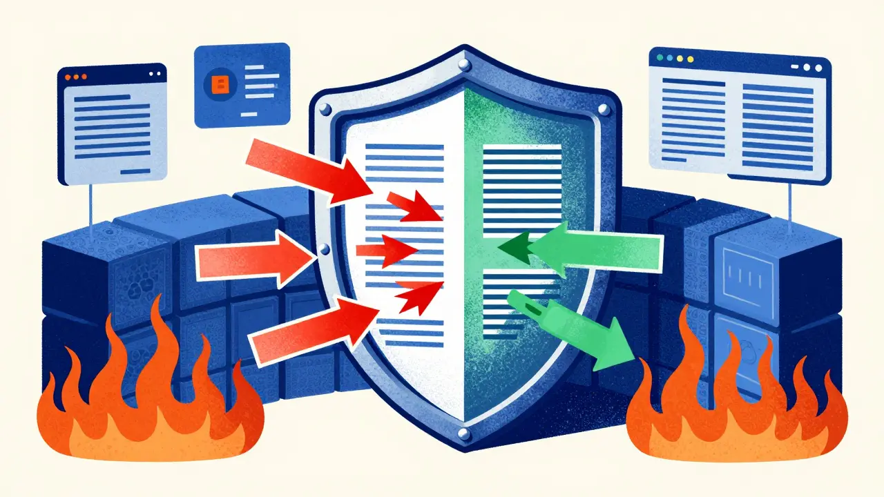 Stylized image of compliance shields protecting crypto assets.
