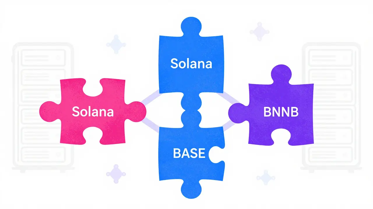 Colorful puzzle pieces representing planned multi-chain blockchain integrations