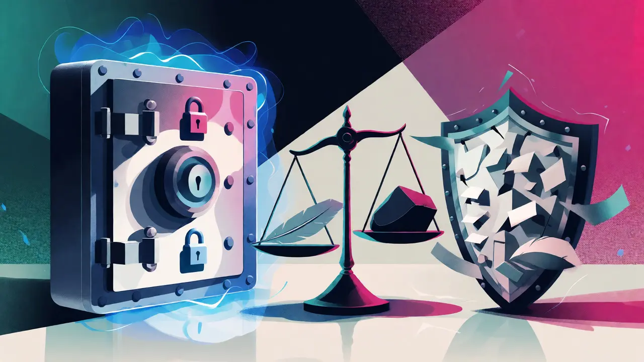 Conceptual balance between crypto security vaults and regulatory gaps
