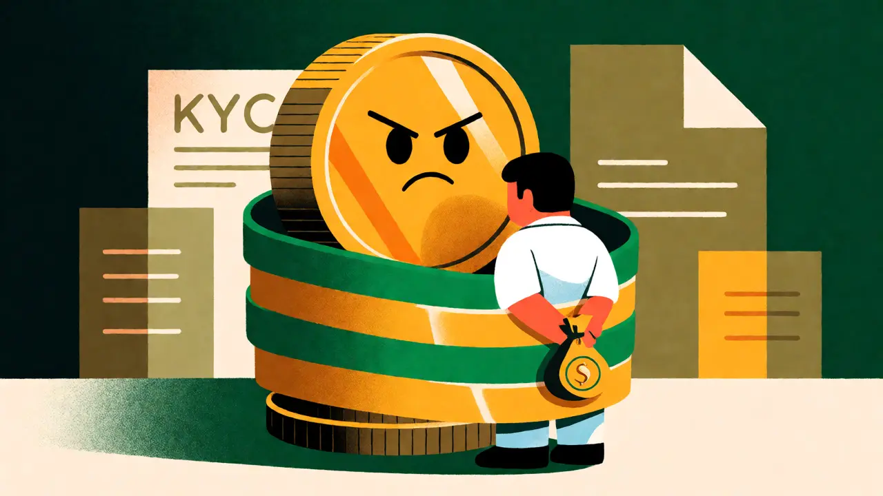 Trader burdened by heavy taxes and compliance chains in India.